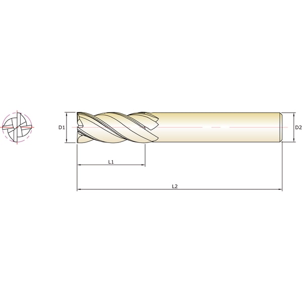 【販売買】即決　新品　Φ20　 超硬エンドミル　ニューセンチュリー　NEW CENTURY　4F-20×20×38×100　全長100.0mm 　4枚刃 旋盤、フライス盤