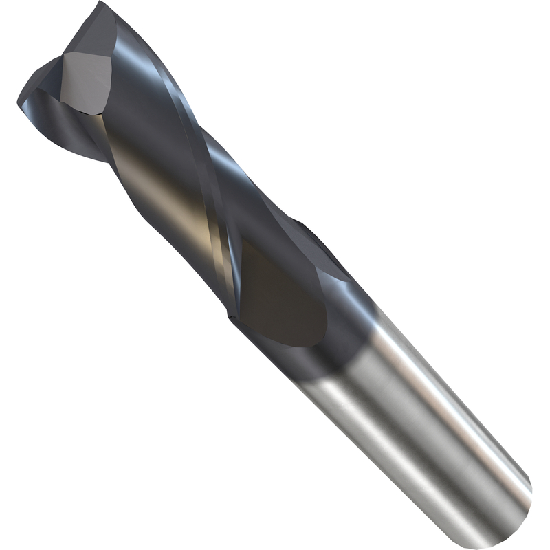 超硬スクエアエンドミル 2枚刃/3D刃長/AlTiNコーティング/φ2:2SS-30D