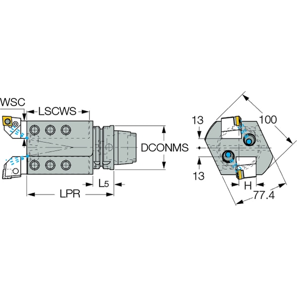 イスカル HSK/ツーリング(X)｜HSKA63WH-ASHL-25-2｜ツーリング用その他