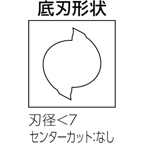 京セラ　超硬スクエアエンドミル　２枚刃ソリッドエンドミル　刃先強化型　２ＦＥＫＭ　刃径３ｍｍ　刃長１０ｍｍ　全長５０ｍｍ　シャンク径６ｍｍ