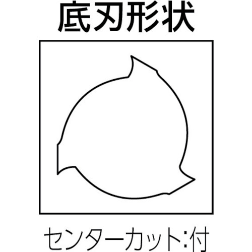 京セラ　超硬スクエアエンドミル　ラフィングエンドミル　波形切れ刃　ロング　３／４／５ＲＤＳＬ　刃径４ｍｍ　刃長１１ｍｍ　全長５５ｍｍ　シャンク径６ｍｍ