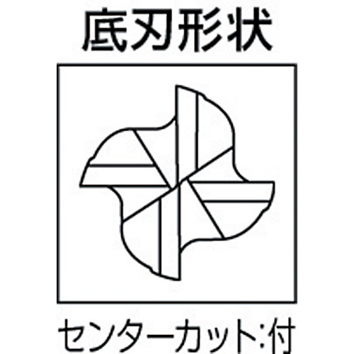 三菱Ｋ　４枚刃ＫＨＡスーパー　超硬スクエアエンドミルミディアム刃長（Ｍ）３ｍｍ