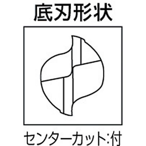 三菱Ｋ　２枚刃バイオレット　ハイススクエアエンドミルミディアム刃長（Ｍ）４ｍｍ