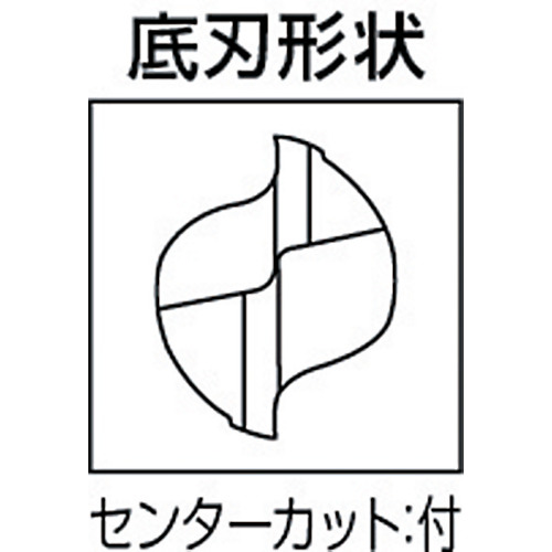 三菱Ｋ　２枚刃バイオレット　ハイススクエアエンドミルショット刃長（Ｓ）１１ｍｍ