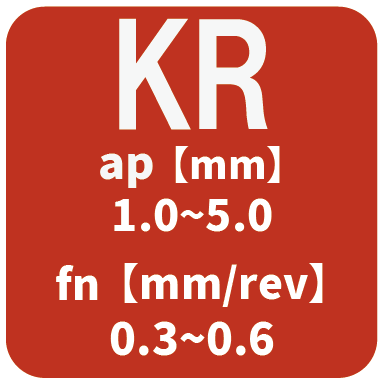 ISO旋削インサート 80°ひし形/ネガティブ:KRブレーカー説明