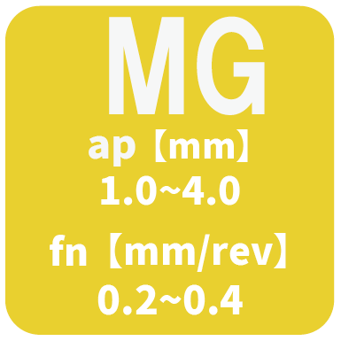 ISO旋削インサート 55°ひし形/ネガティブ:MGブレーカー説明