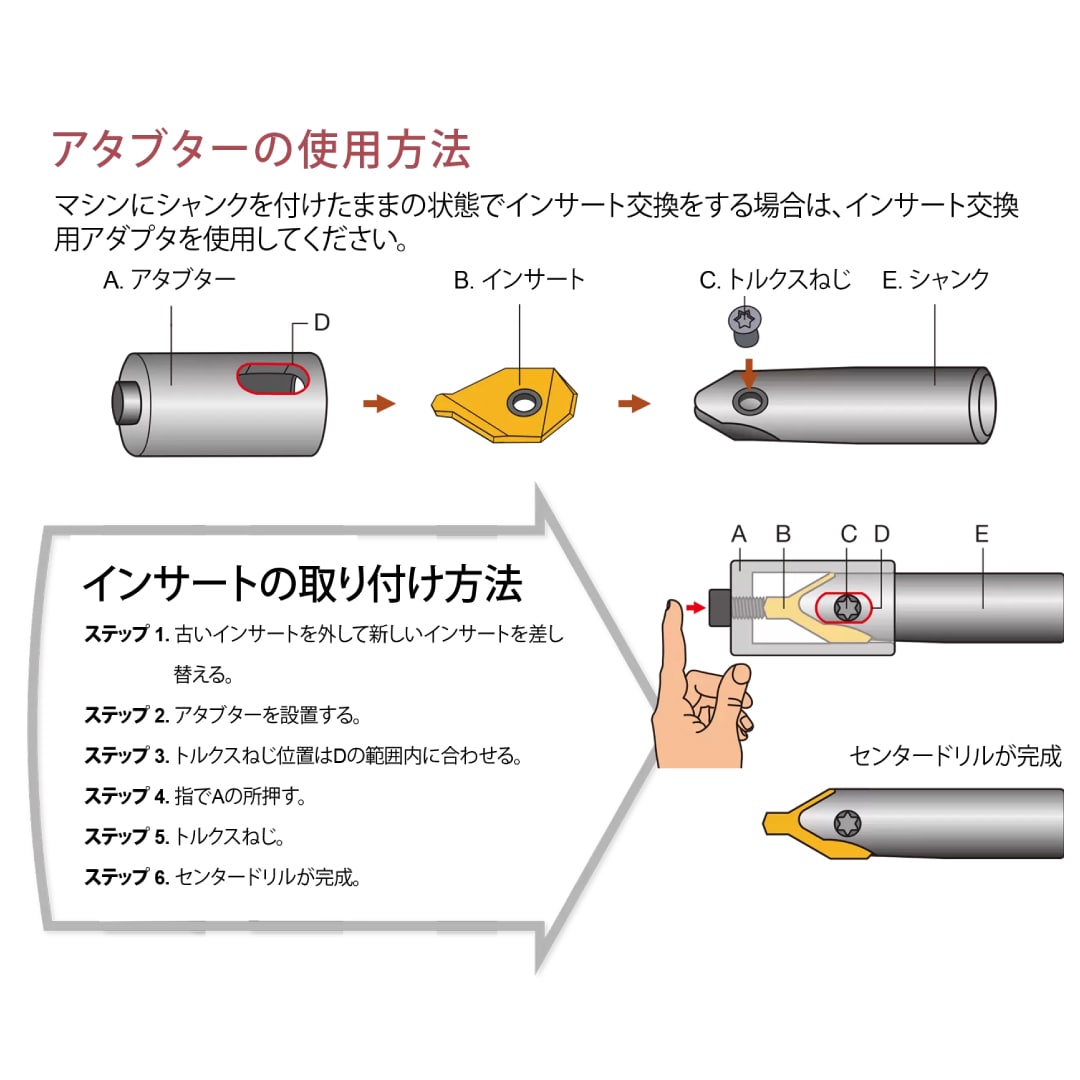 UFO センタードリルホルダー｜TU1-0808-60｜センタ穴工具｜切削工具