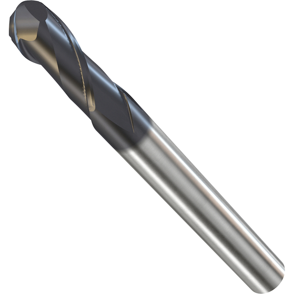 超硬ボールエンドミル 2枚刃/2D刃長/AlTiNコーティング/φ0.2/ショート(2SSB-R0.1): ミーリングさくさくEC｜切削工具の
