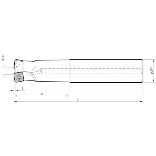 京セラ　高送りカッタ　ＭＦＨ　Ｈａｒｒｉｅｒ　エンドミル（ＳＯＭＴ１０タイプ）ストレートシャンク　刃径３２ｍｍ　刃数２枚　全長１５０ｍｍ　シャンク径３２ｍｍ