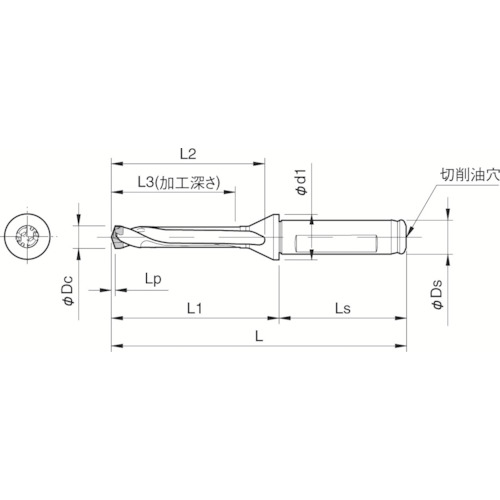 京セラ　マジックドリル用ホルダ　ＳＦ－ＤＲＣ　加工深さ５×ＤＣ