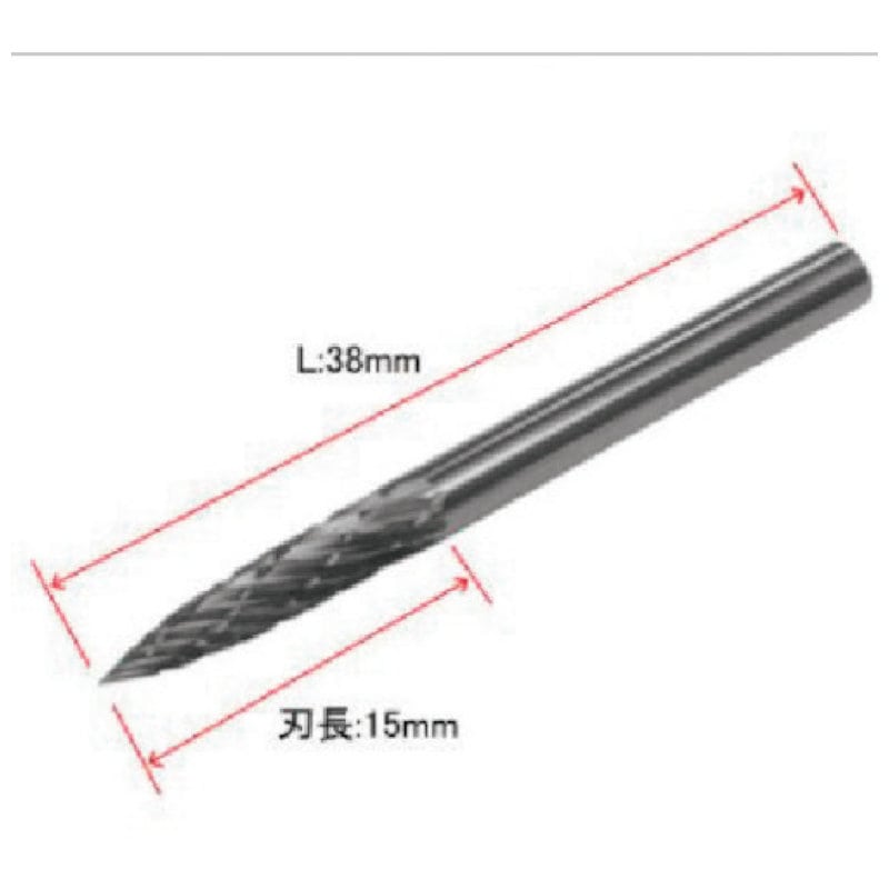 アストロプロダクツ　超硬バー　φ３ＭＭシャンク　トンガリ型　Ｓ