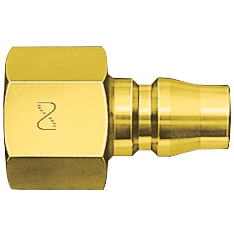 日東　真ちゅう製ハイカプラ（おねじ取付用プラグ）　相手側Ｒ１　耐圧力１．５Ｍｐａ（００２１８）