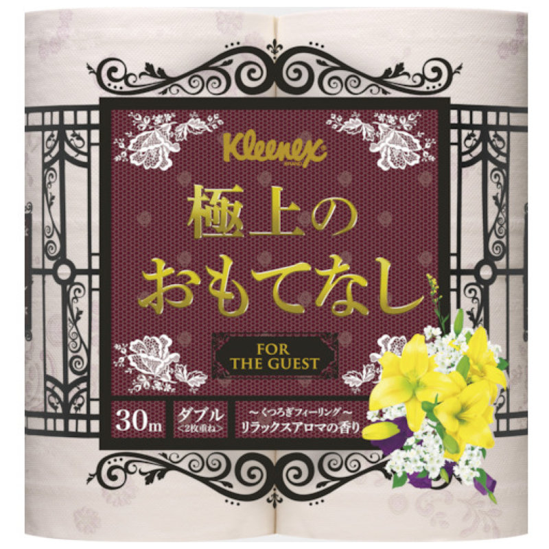 クレシア　トイレットペーパー　クリネックス　極上のおもてなし　ホワイト（４ロール×１０Ｐｋ＝４０個入）