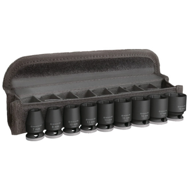 ボッシュ　インパクトレンチ用ソケット　３／８インチ９ｐｃｓセット
