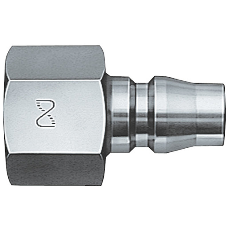 日東　ハイカプラ　鋼鉄製（おねじ取付用プラグ）　相手側Ｒ１　耐圧力２．０Ｍｐａ（００２９８）