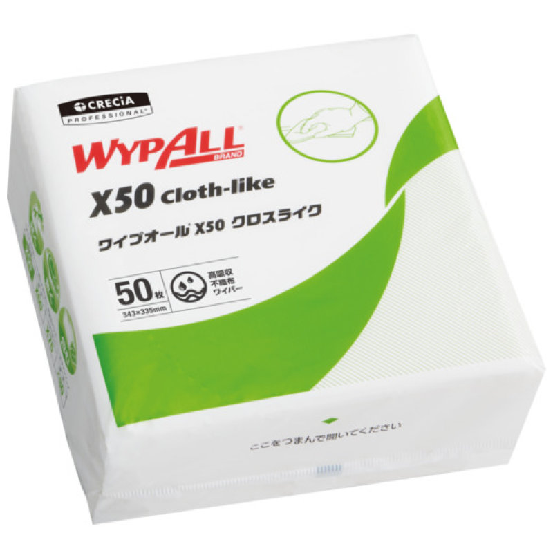 クレシア　ワイプオール　Ｘ５０　クロスライク　４つ折り（薄手）