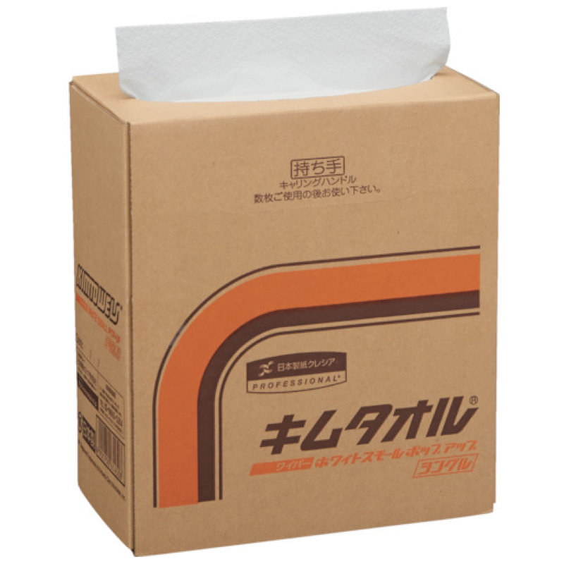 クレシア　キムタオル　ホワイトスモールポップアップ　シングル（６１４５０／６１４５２）