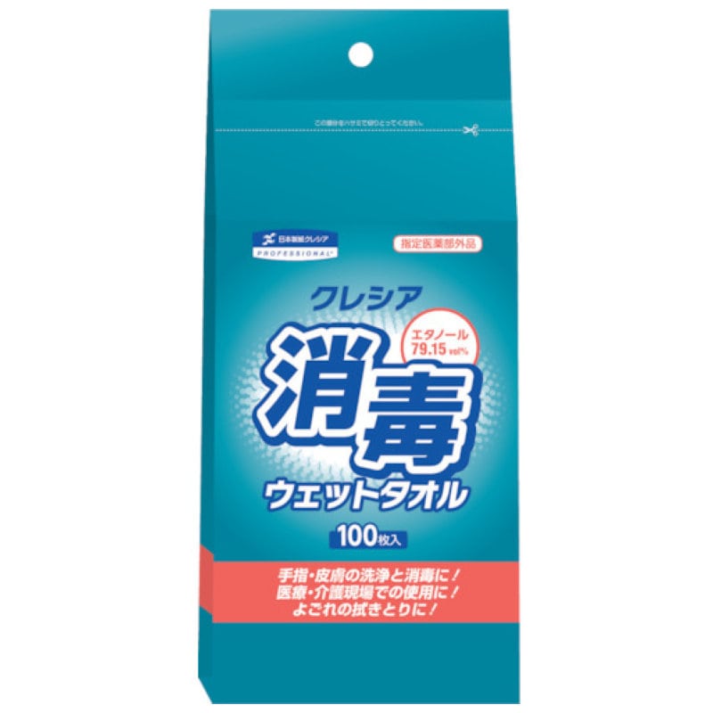 クレシア　消毒ウェットタオル詰替え　（１００枚入）