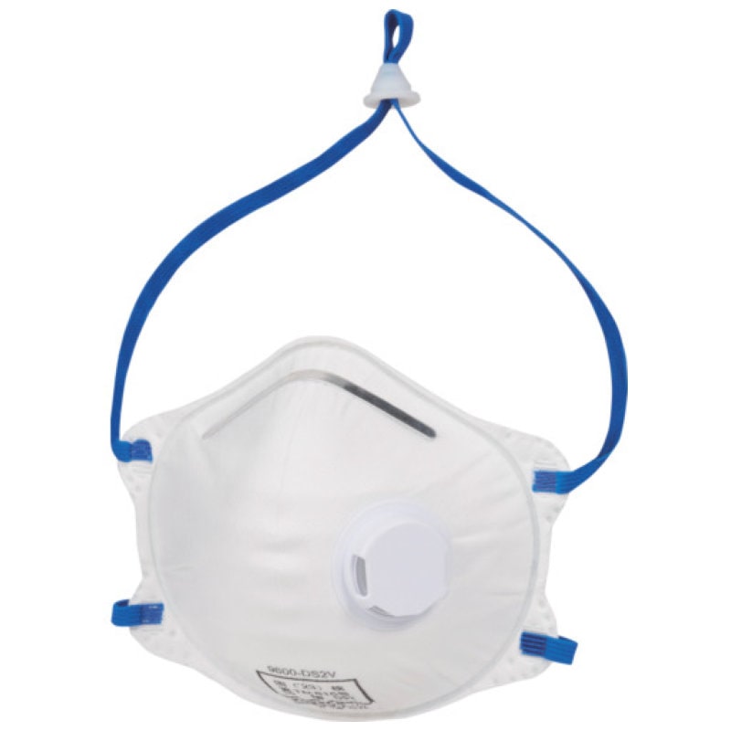 クレシア　使い捨て式防じんマスク　プロテクガード　ＤＳ２　レスピレーターマスク　バルブ付き（アジャスター付き１０枚入）