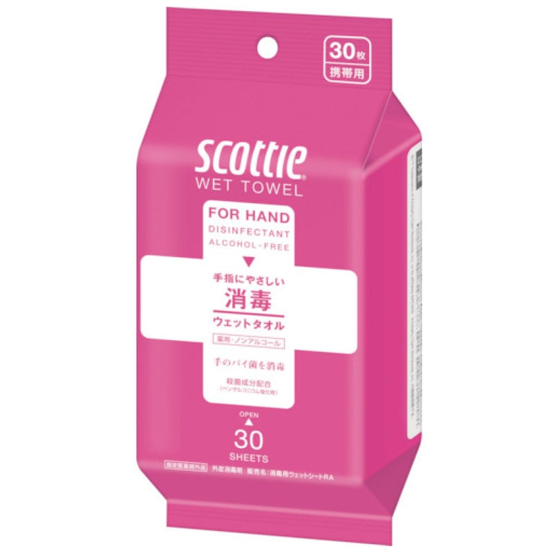 クレシア　スコッティウェットタオル消毒　ノンアルコールタイプ３０枚