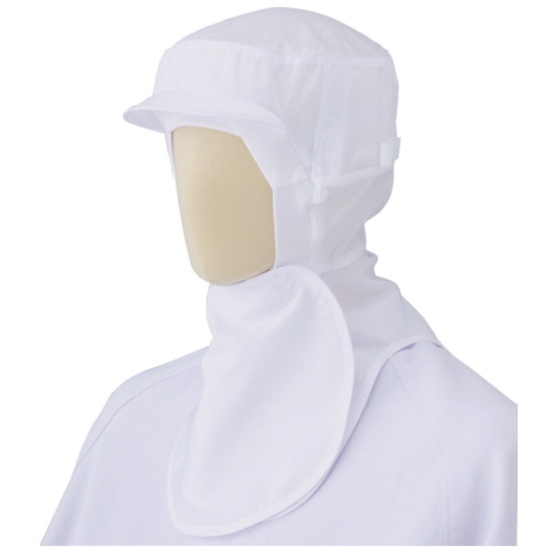 ミドリ安全　ツバ付フード（フェイスフィットタイプ）　フリー　ホワイト