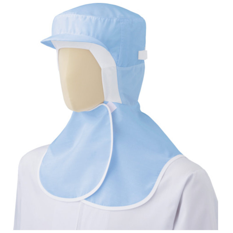 ミドリ安全　食品フード　ＳＨ１７Ｂ（ツバ付・マスク掛けマジックタイプ）　ブルー　フリー