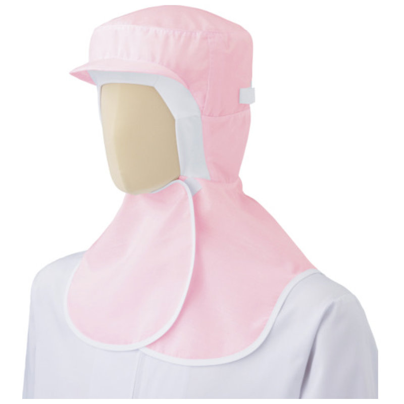 ミドリ安全　食品フード　ＳＨ１７Ｐ（ツバ付・マスク掛けマジックタイプ）　ピンク　フリー