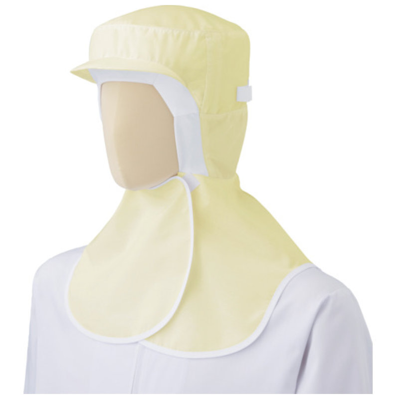 ミドリ安全　食品フード　ＳＨ１７Ｙ（ツバ付・マスク掛けマジックタイプ）　イエロー　フリー