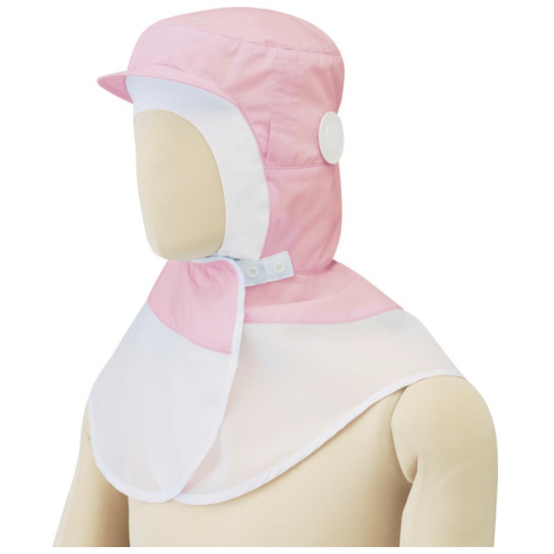 ミドリ安全　食品フード　ＳＨ２７Ｐ（ツバ付　マスク掛け丸型）　ピンク　フリー