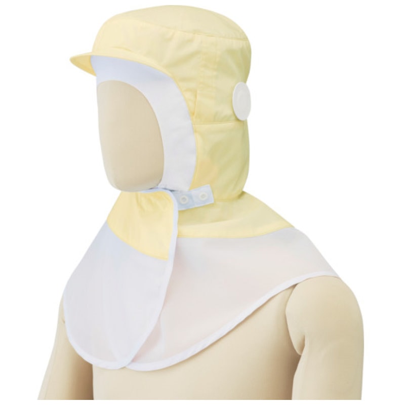 ミドリ安全　食品フード　ＳＨ２７Ｙ（ツバ付　マスク掛け丸型）　イエロー　フリー