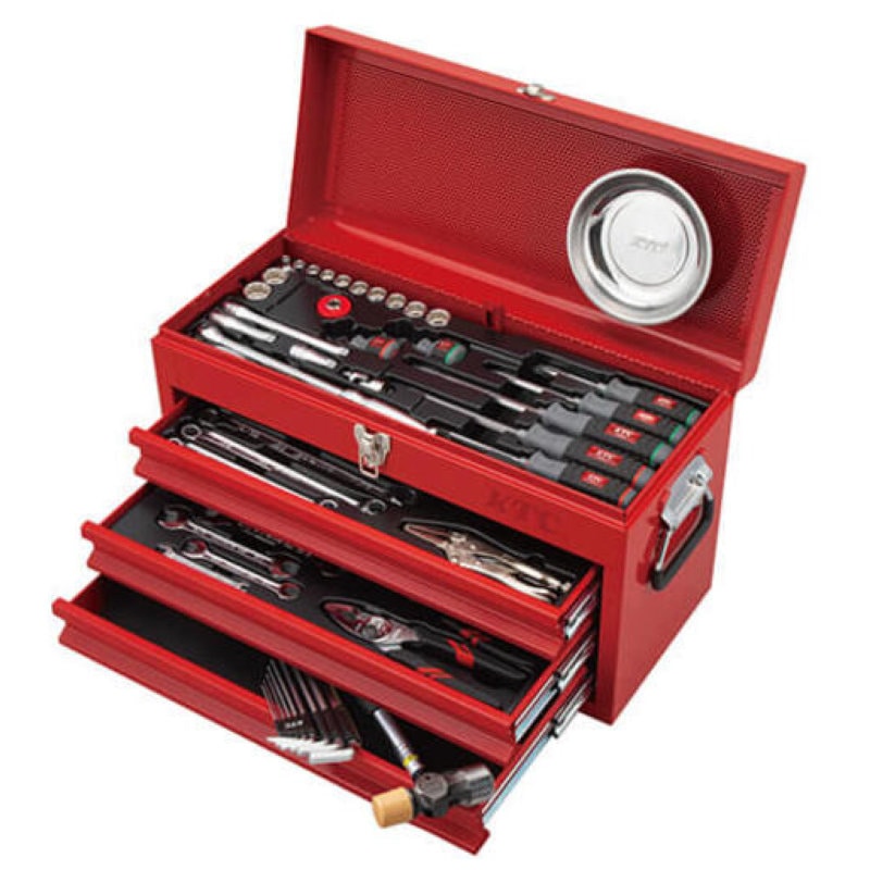 ＫＴＣ　工具セット　チェストタイプ　インチサイズ　５４点　レッド