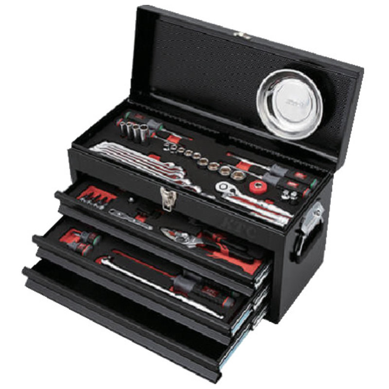 ＫＴＣ　工具セット　チェストタイプ　６６点　ブラック