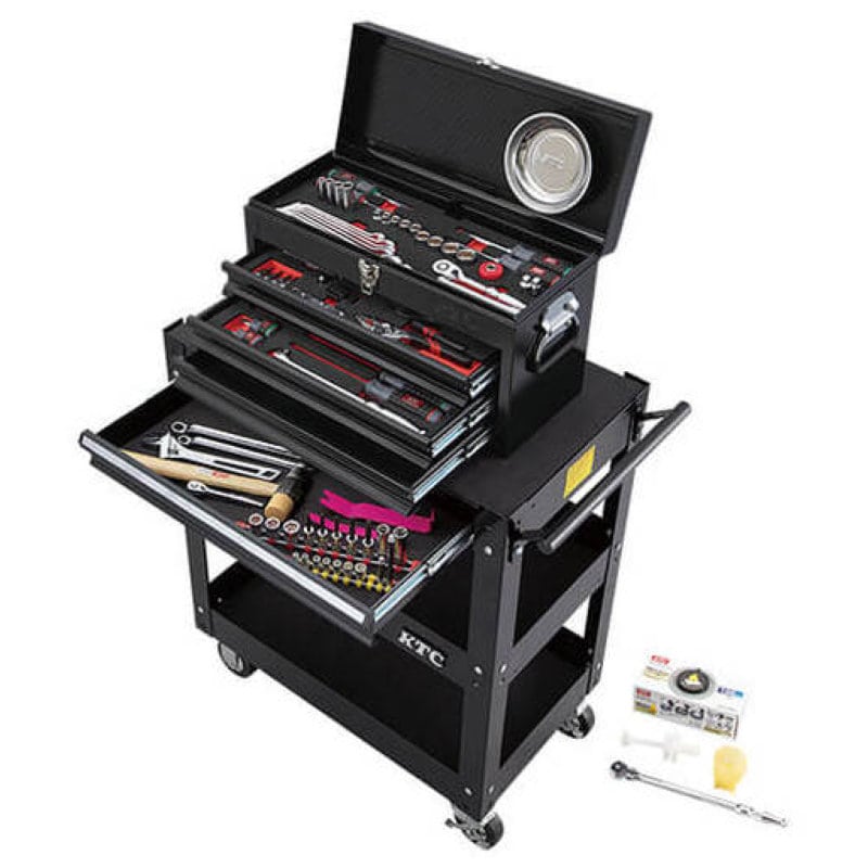 ＫＴＣ　工具セット　チェスト＋ワゴンタイプ　９８点　ブラック