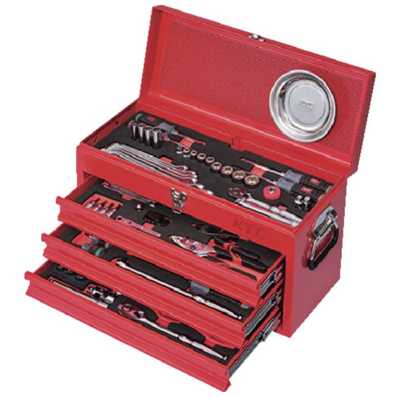 ＫＴＣ　工具セット　チェストタイプ　７２点　レッド