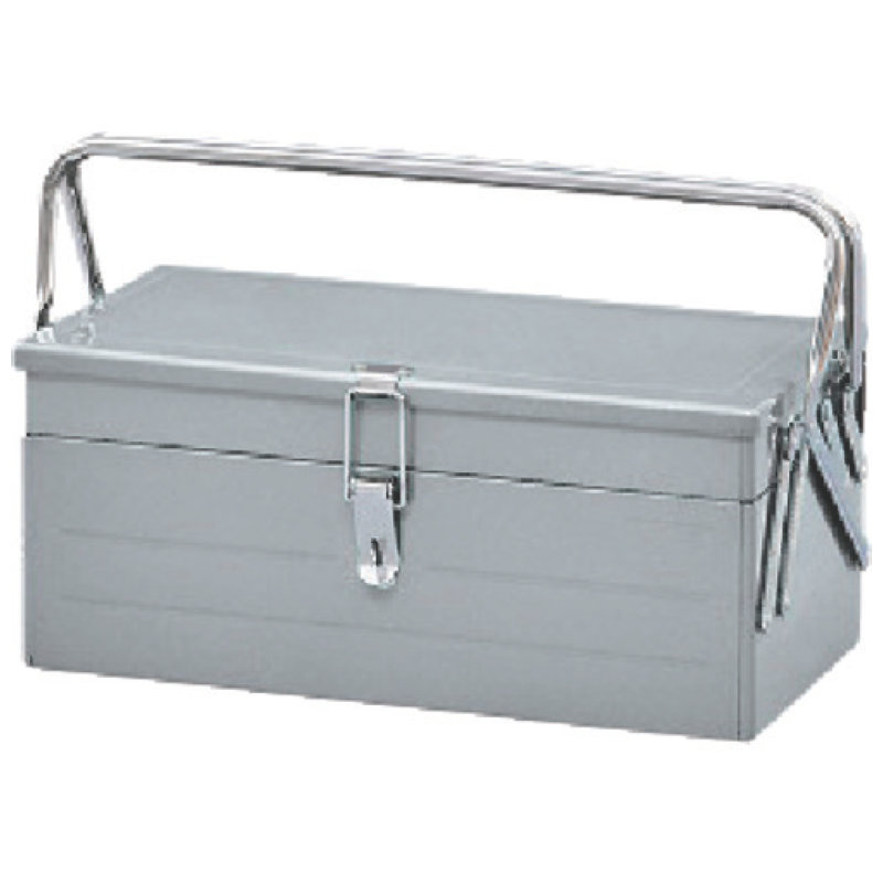 ＫＴＣ　スチール製工具箱　両開きメタルケース　シルバー　間口４６０×奥行２３０×高さ１９０ｍｍ