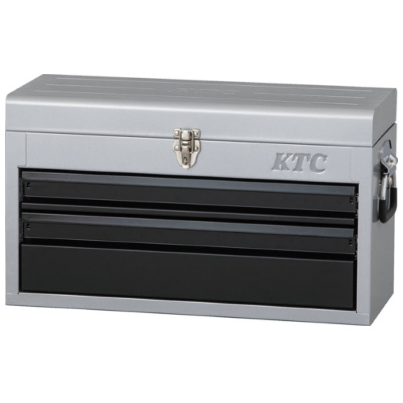 ＫＴＣ　チェスト（下段深型２段２引出し）（シルバー×ブラック）