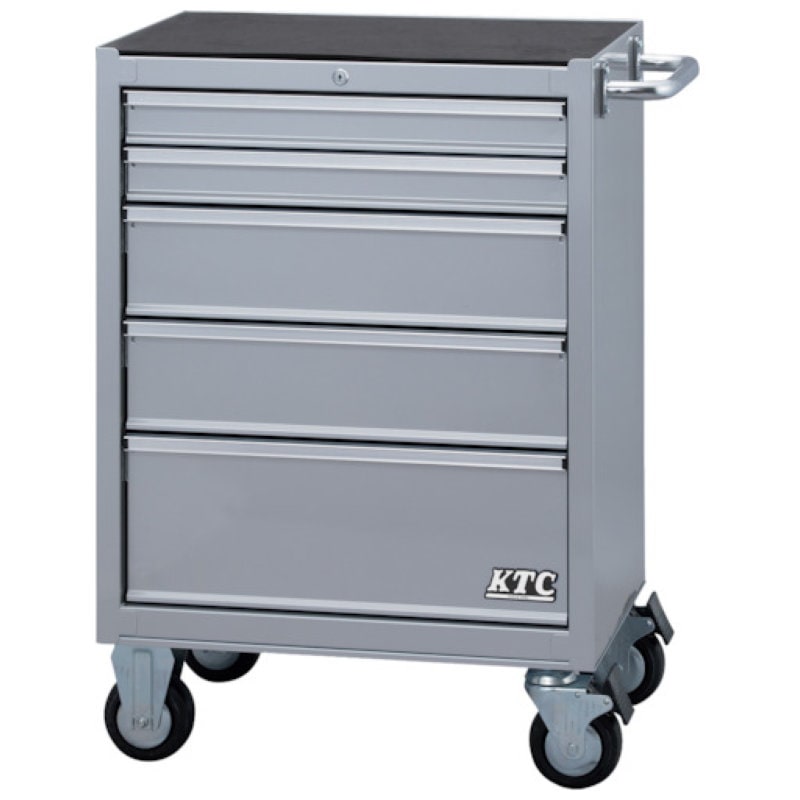 ＫＴＣ　ローラーキャビネット（５段５引出し）（シルバー）