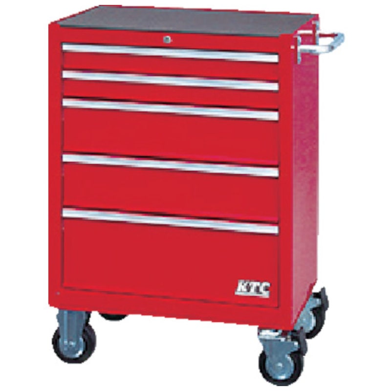 ＫＴＣ　ローラーキャビネット（５段５引出し）（レッド）