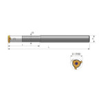 ＮＯＧＡ　バーチカルＭＴ用　超硬ツールホルダー　Ｃ１０ｘ１０ｄｘ１５０Ｌ