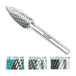 Gracat - 汎用超硬バー / 砲弾/ポイントアーチ型(G) / スピードウェイ(V) / 刃径6