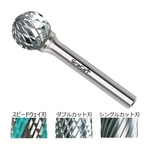 Gracat - 汎用超硬バー / 球型(D) / スピードウェイ(V) / 刃径6