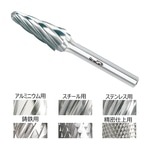 Gracat - 高効率超硬バー / 円錐型ボールノーズ(L) / 鋳鉄用切れ刃(R) / 刃径12