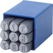 グラブレム　数字刻印セット　丸面スタンダード　０～９　８ｍｍ