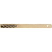 ストロングツール　木柄ワイヤーブラシ　３行　焼入鋼線　線径０．３ｍｍ