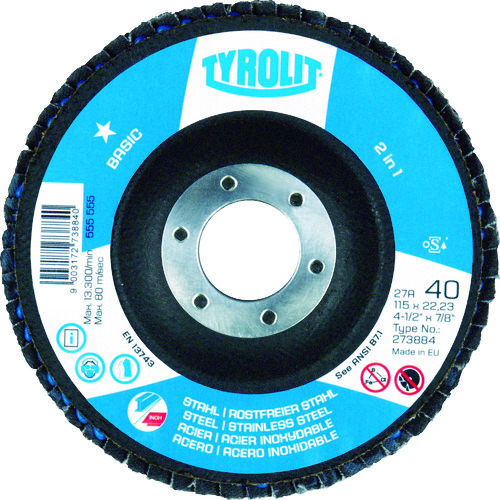 ＴＹＲＯＬＩＴ　フラップディスク　ベーシックタイプ　１２５ｍｍ　＃８０