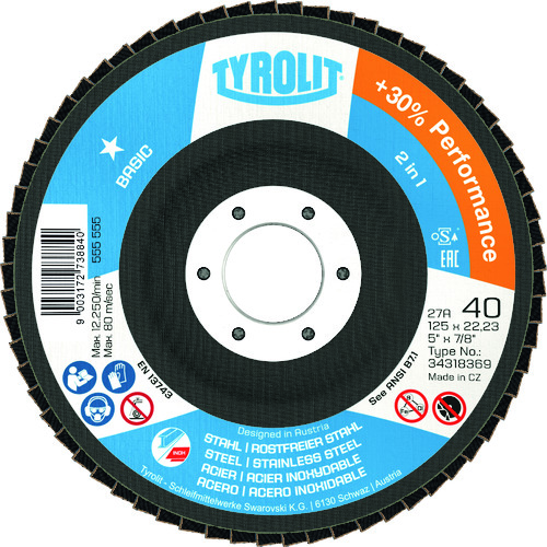 ＴＹＲＯＬＩＴ　フラップディスク　ベーシックタイプ　１２５ｍｍ　＃４０