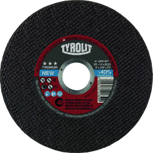 ＴＹＲＯＬＩＴ　切断砥石　プレミアムタイプ　１２５Ｘ１Ｘ２２．２３ｍｍ