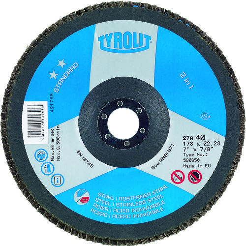 ＴＹＲＯＬＩＴ　フラップディスク　スタンダードタイプ　１２５ｍｍ　＃４０