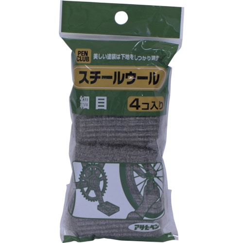 アサヒペン　ＰＣスチールウール　細目４個入