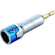 ＫＴＣ　インパクトドライバ用ソケットビット（電動工具用）　差込角６．３５ｍｍ　対辺寸法１７ｍｍ　全長１０１ｍｍ